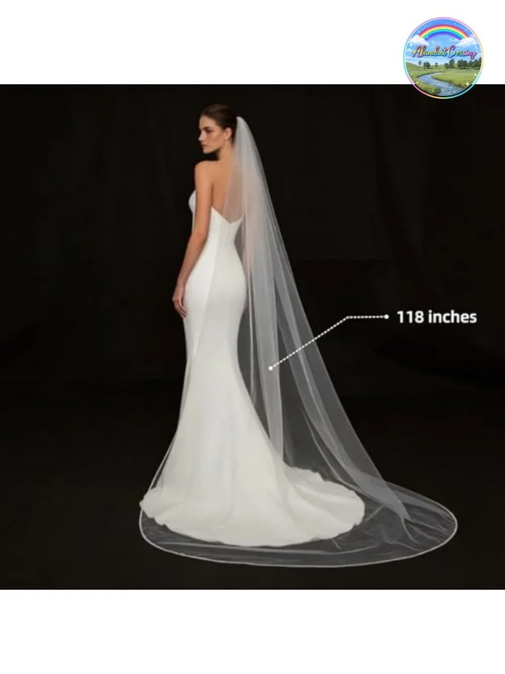 Hand Sewn Pearl Beaded Fingertip Length Bridal Veil with Comb
